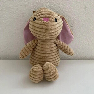 Giftable World 9” Corduroy Rabbit w/Squeaker & Crinkle Ears Tan Dog Plush Toy